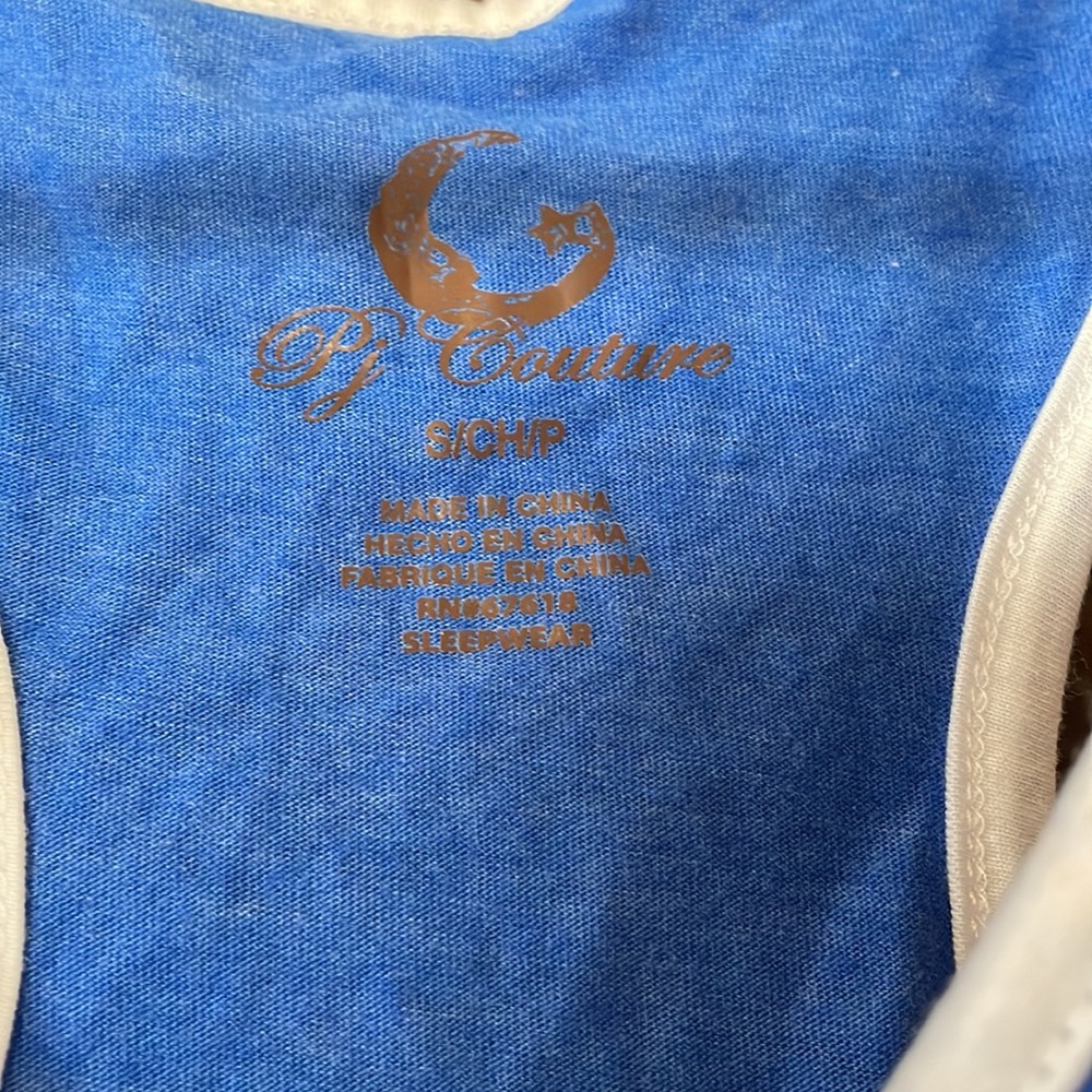 NWT Cute Blue Bunny Crew Neck Racer Back Sleep Tank - Picture 5 of 5